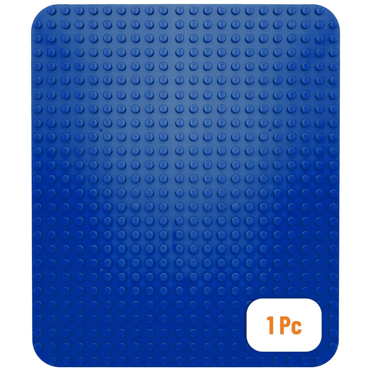 Classic Big Briks Baseplate 15" x 10.5" Large Building Brick Baseplate by Strictly Briks | 100% Compatible with All Major Brands | Large Pegs for Toddlers | Single Blue Flat Bottom Base Plate